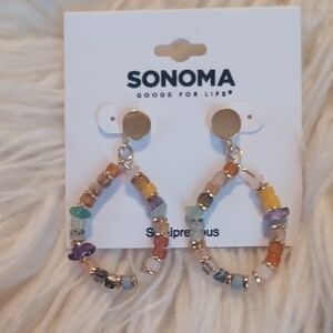 Sonoma Multicolor Beaded Teardrop Earrings